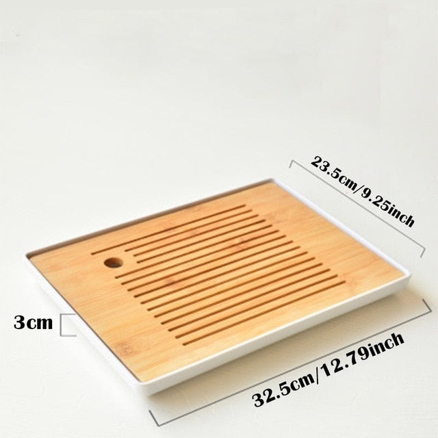 Table Service Bamboo Tea Tray Saucer