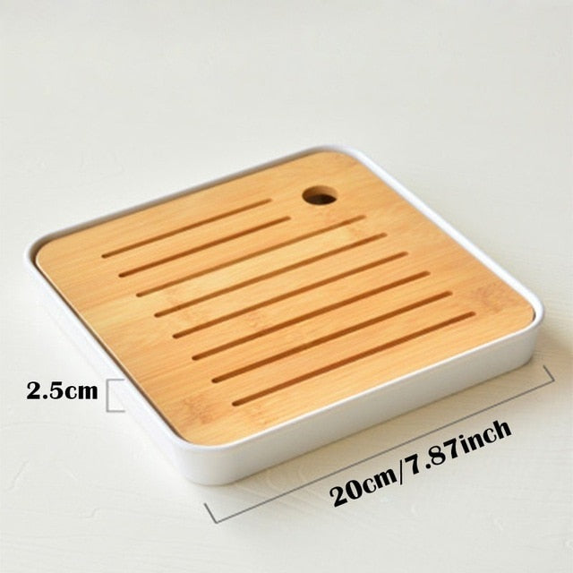 Table Service Bamboo Tea Tray Saucer