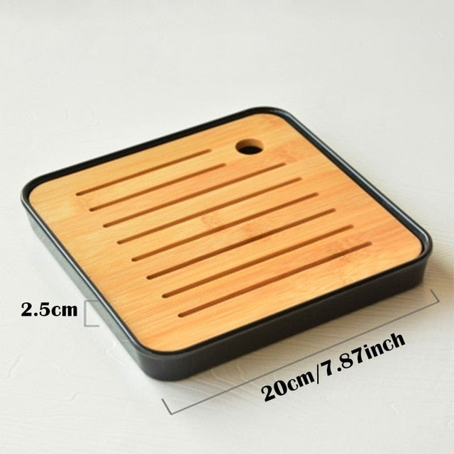 Table Service Bamboo Tea Tray Saucer