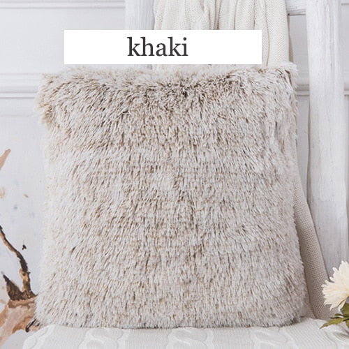 Soft Fur Plush Cushion Cover Pillowcase