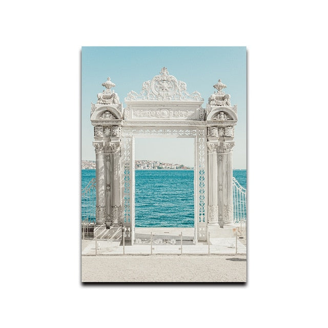 Flower Sea Landscape Wall Art Canvas