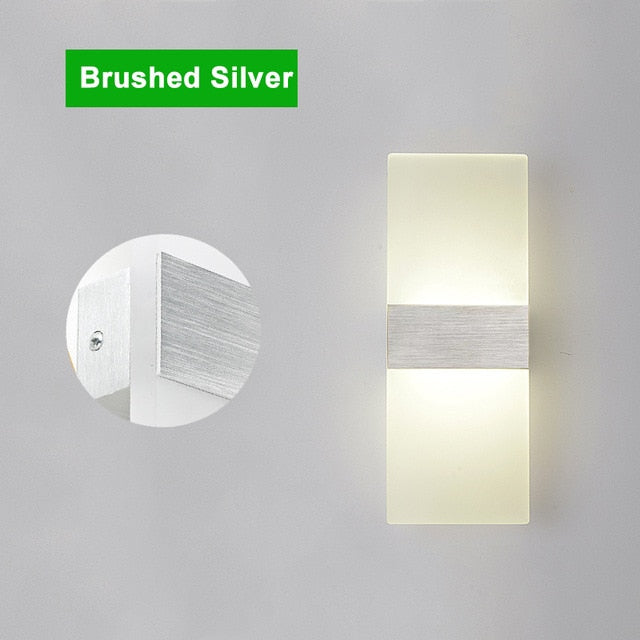 Led Acrylic Wall Lamp AC85-265V Long warm white