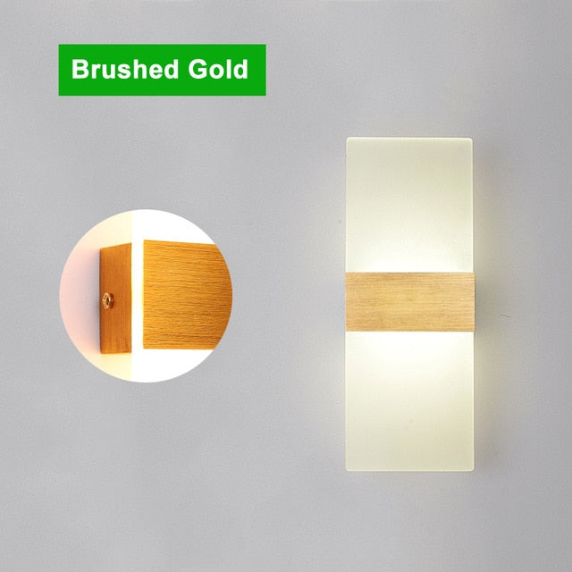 Led Acrylic Wall Lamp AC85-265V Long warm white