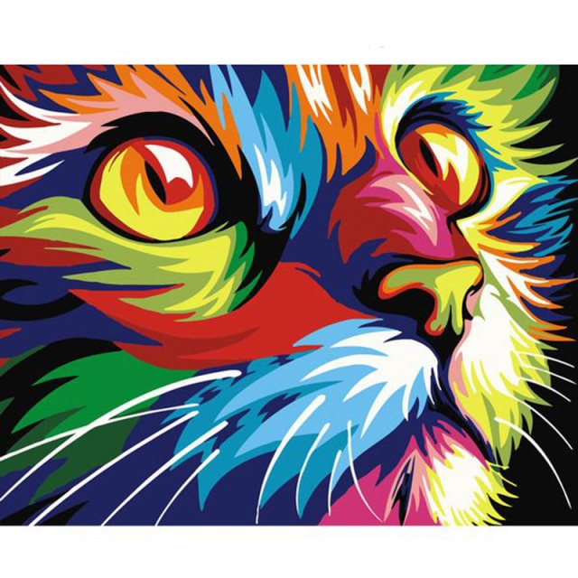 DIY Colorful Animals Oil Painting