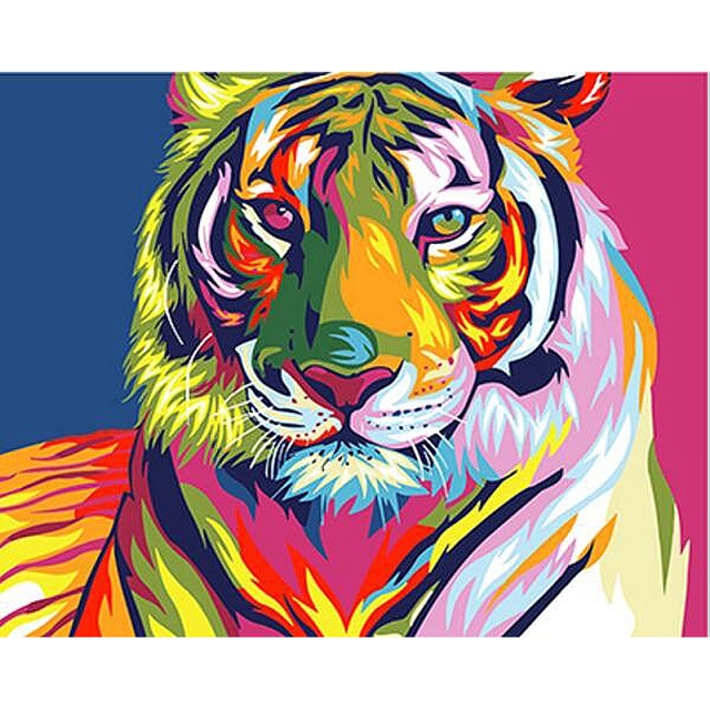 DIY Colorful Animals Oil Painting
