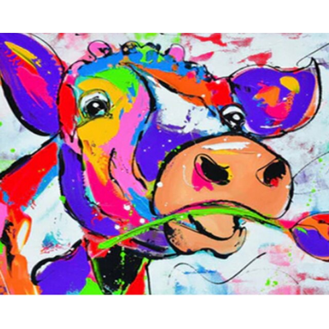 DIY Colorful Animals Oil Painting
