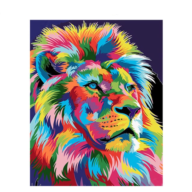 DIY Colorful Animals Oil Painting