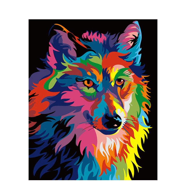 DIY Colorful Animals Oil Painting
