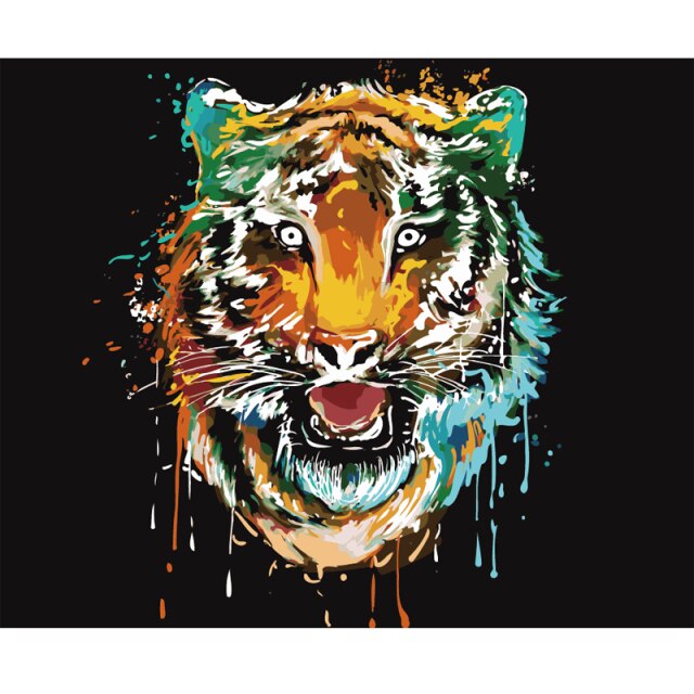 DIY Colorful Animals Oil Painting
