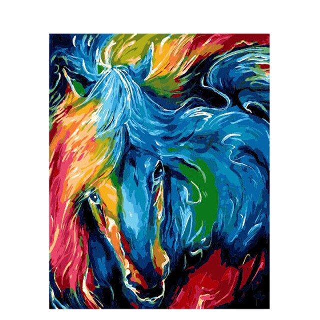 DIY Colorful Animals Oil Painting