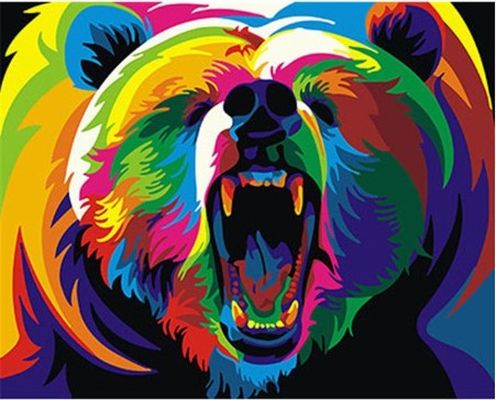 DIY Colorful Animals Oil Painting