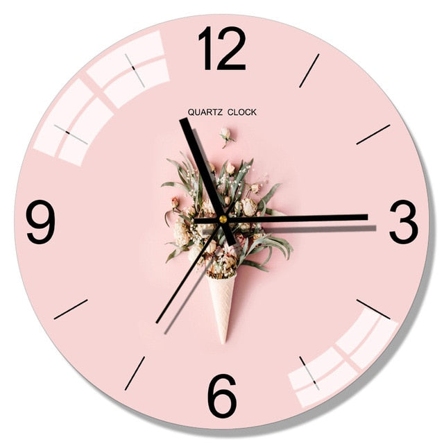 Large Glass Wall Clock Modern Design