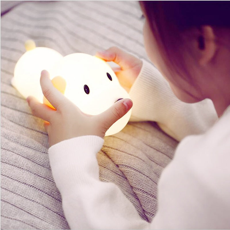 LED Night Light Silicone Dog Touch Sensor