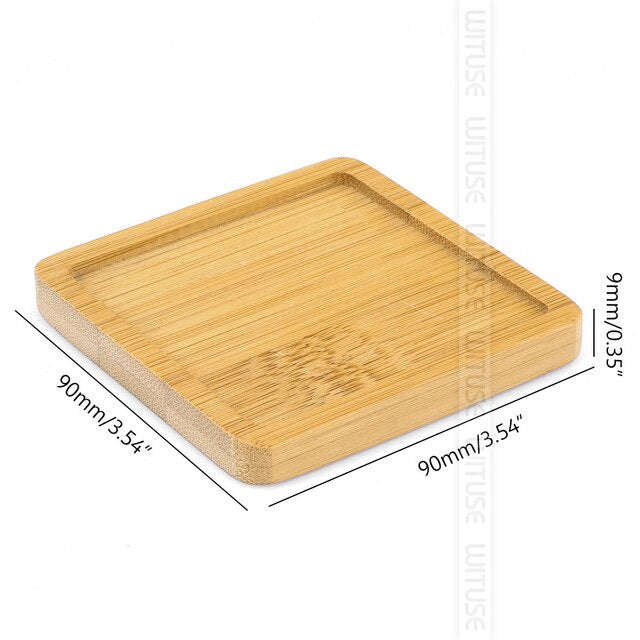 Bamboo Round Square Bowls Plates