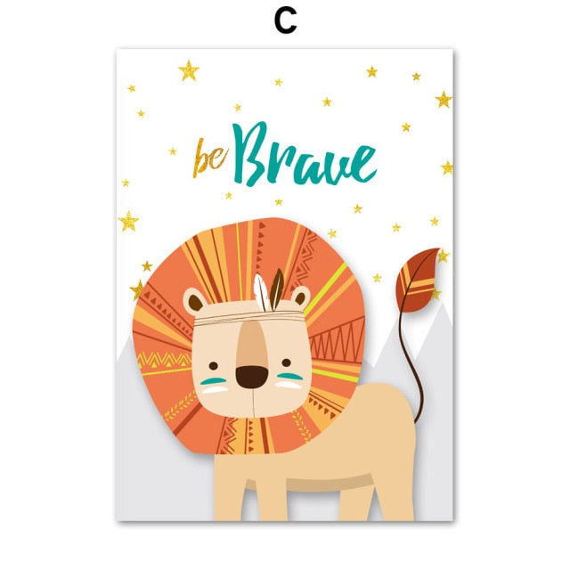 Art Canvas Painting Wall Pictures Kids Room Decor