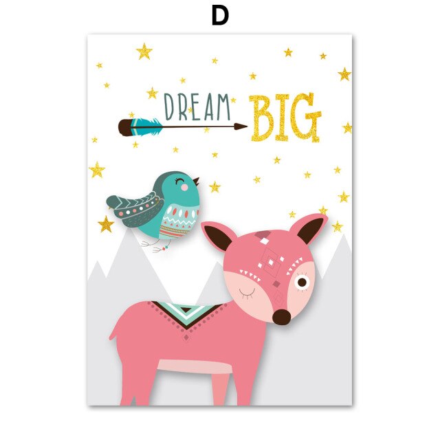 Art Canvas Painting Wall Pictures Kids Room Decor