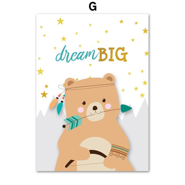 Art Canvas Painting Wall Pictures Kids Room Decor