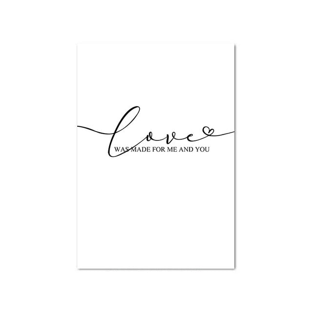 Love Quotes Poser and Print Nordic Wall Art Decoration