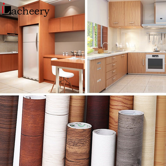 Wood Vinyl Wallpaper Roll Sticker