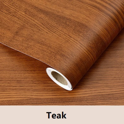 Wood Vinyl Wallpaper Roll Sticker
