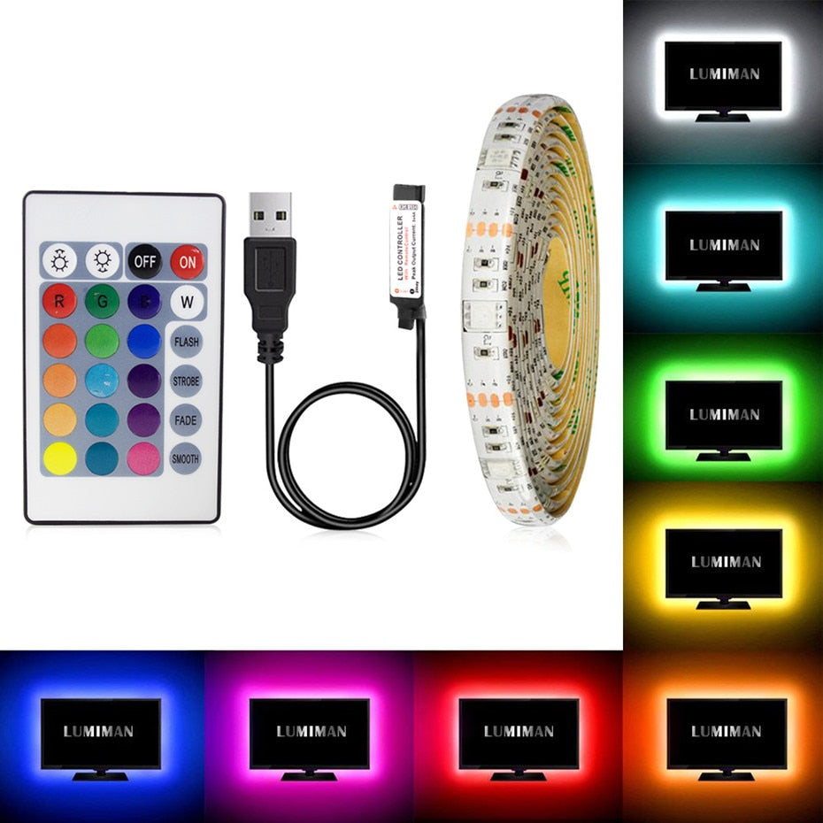RGB LED Flexible Strip Lights Dimmable