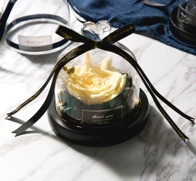 Exclusive Rose In Glass Dome With Lights