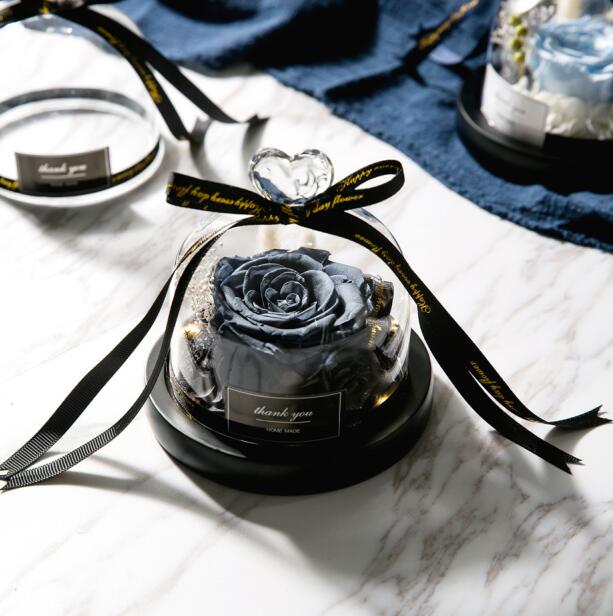Exclusive Rose In Glass Dome With Lights