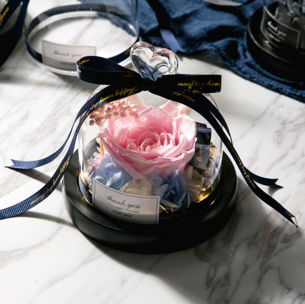 Exclusive Rose In Glass Dome With Lights