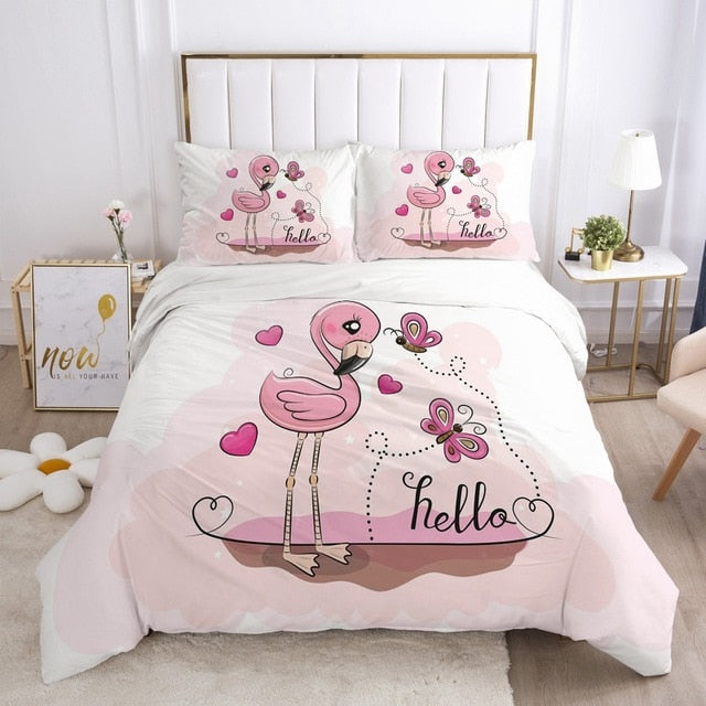 Girls Princess Cartoon Bedding Set