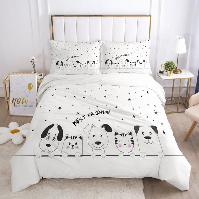 Girls Princess Cartoon Bedding Set