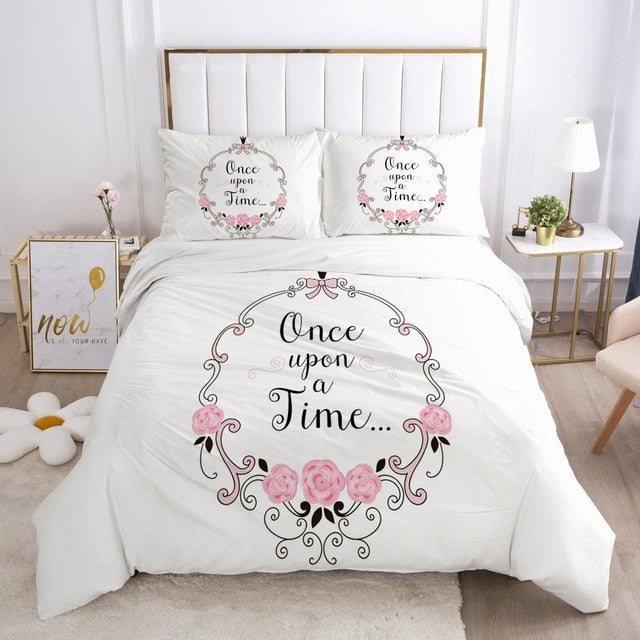 Girls Princess Cartoon Bedding Set