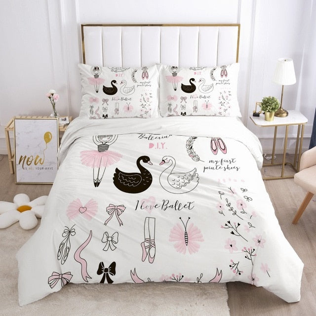 Girls Princess Cartoon Bedding Set