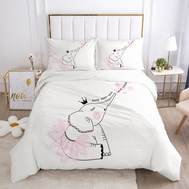 Girls Princess Cartoon Bedding Set