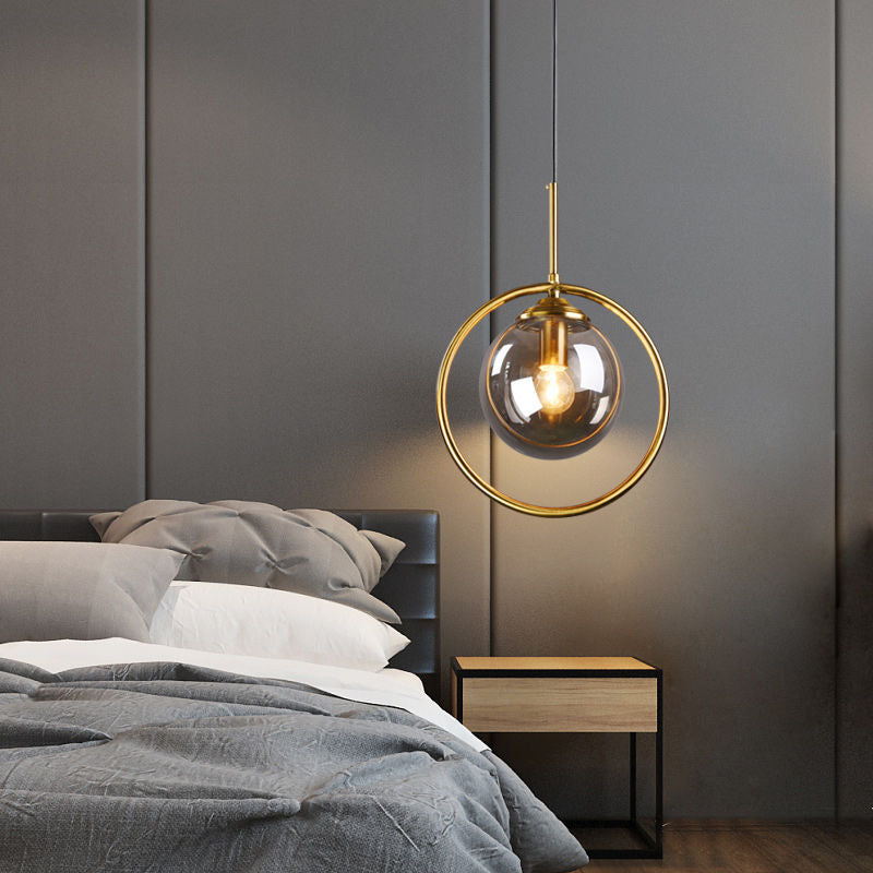 Modern Glass Ball Pendant Lighting Fixture