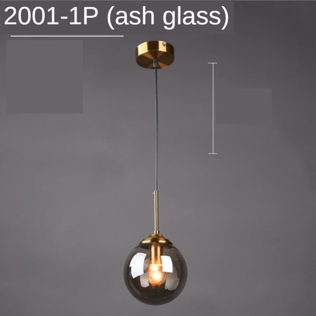 Modern Glass Ball Pendant Lighting Fixture