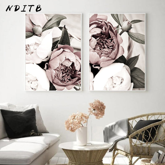 Nordic Botanical Print Canvas Painting Wall Art Decoration