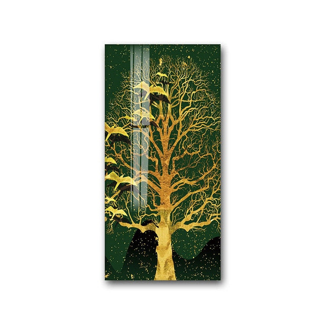 Painting Abstract Golden Art Wall Pictures