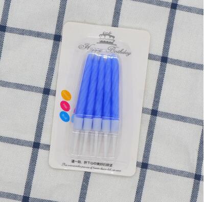 Thread color birthday candles with stand cake candle