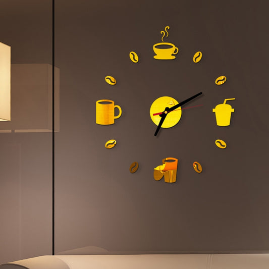 3D Mirror Wall Clock Self Adhesive Modern