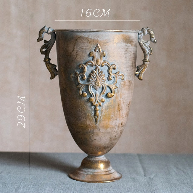 Golden Silver European Flower Pot Goblet Classical