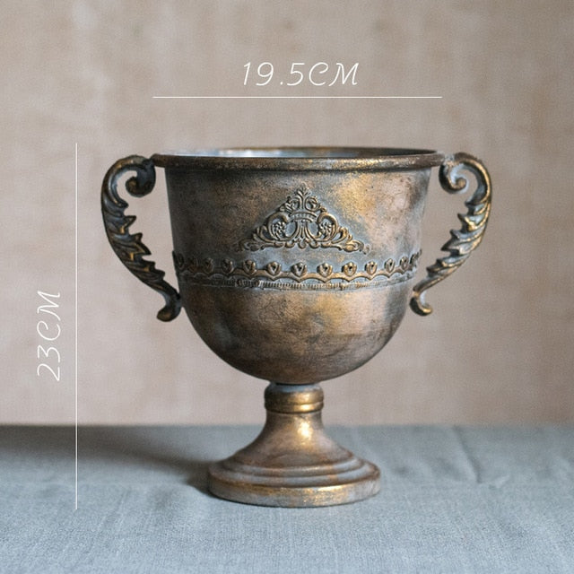 Golden Silver European Flower Pot Goblet Classical