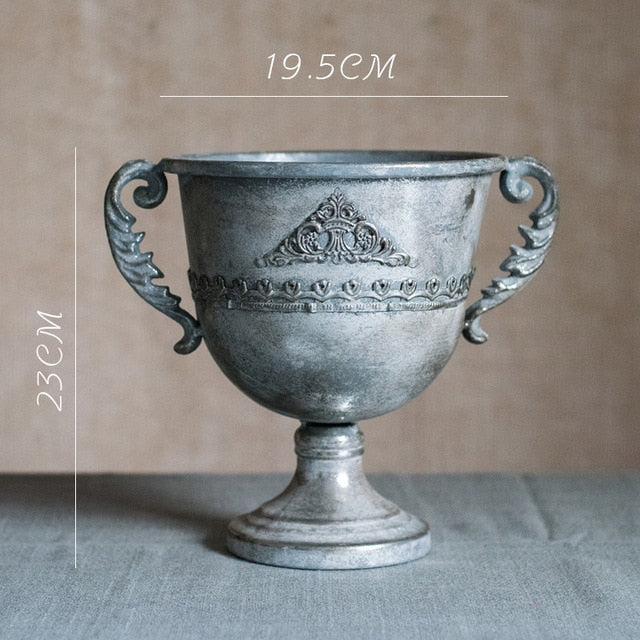 Golden Silver European Flower Pot Goblet Classical