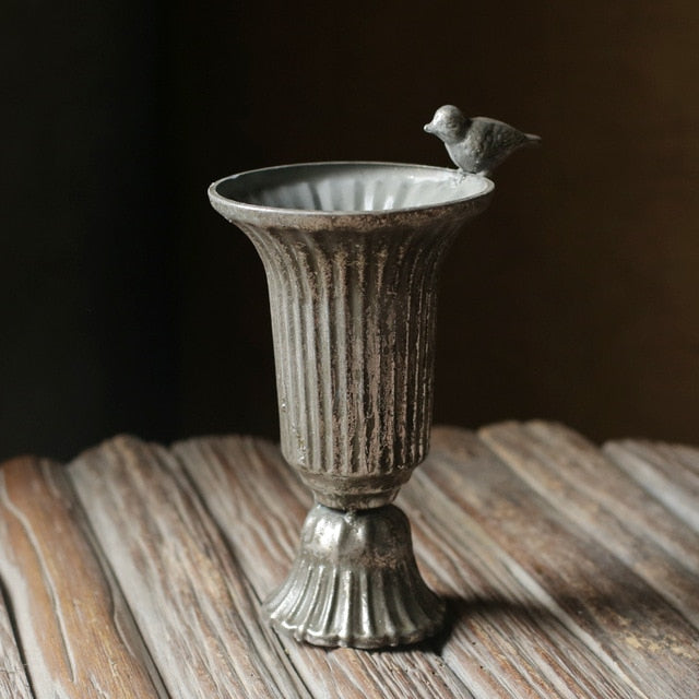 Golden Silver European Flower Pot Goblet Classical