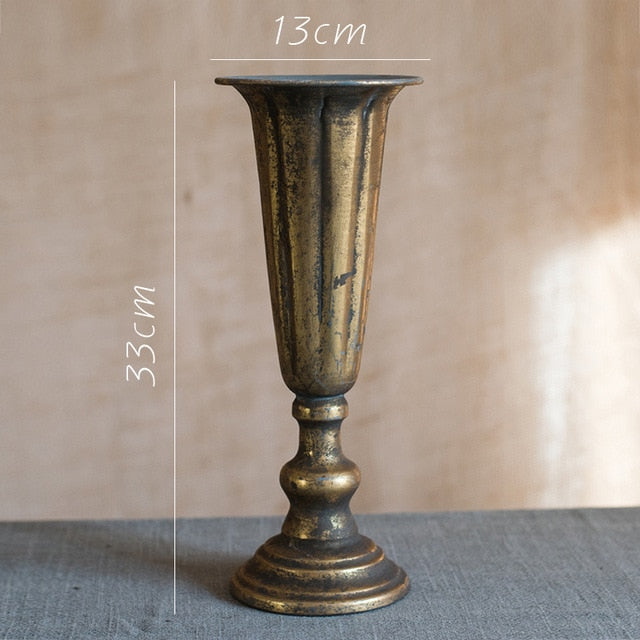 Golden Silver European Flower Pot Goblet Classical