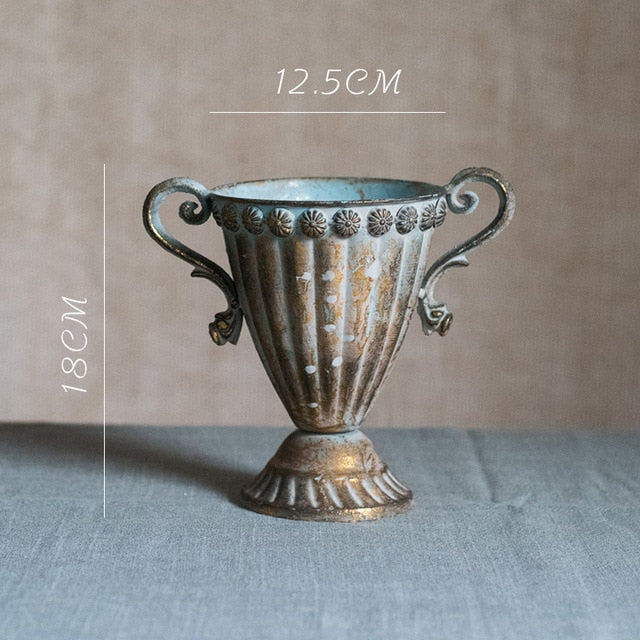 Golden Silver European Flower Pot Goblet Classical