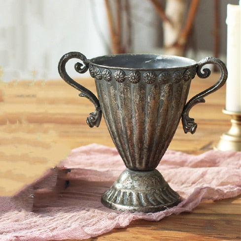 Golden Silver European Flower Pot Goblet Classical