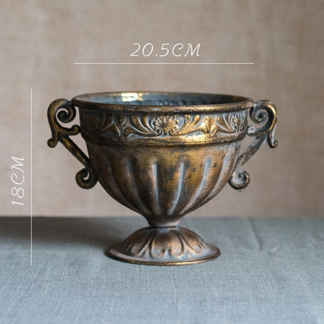 Golden Silver European Flower Pot Goblet Classical