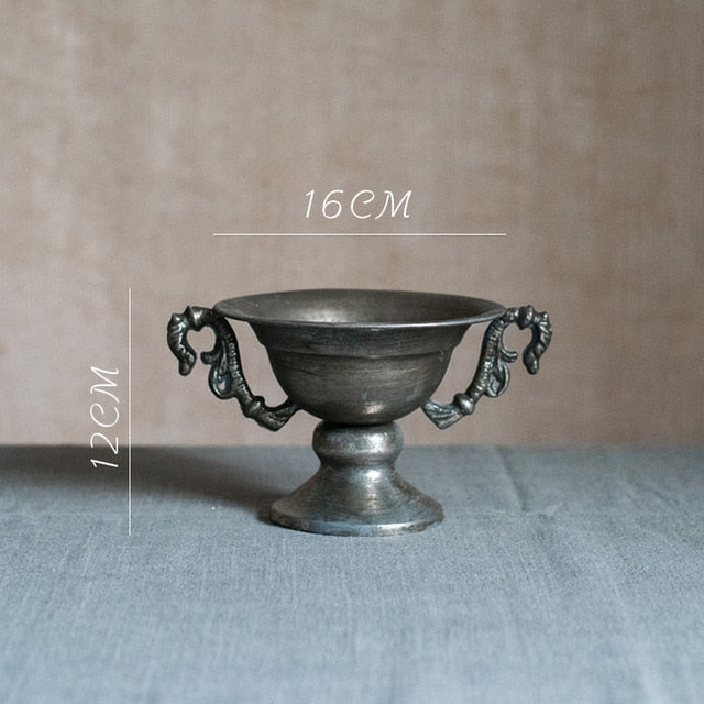 Golden Silver European Flower Pot Goblet Classical