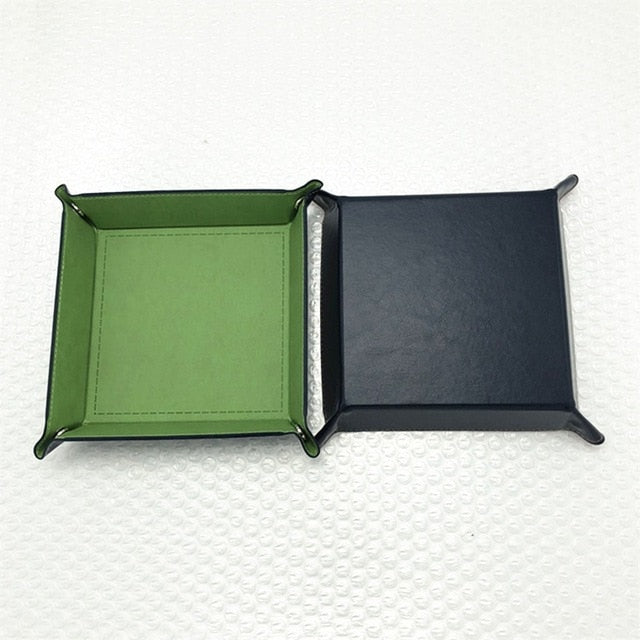 Foldable Storage Box PU Leather Square Tray
