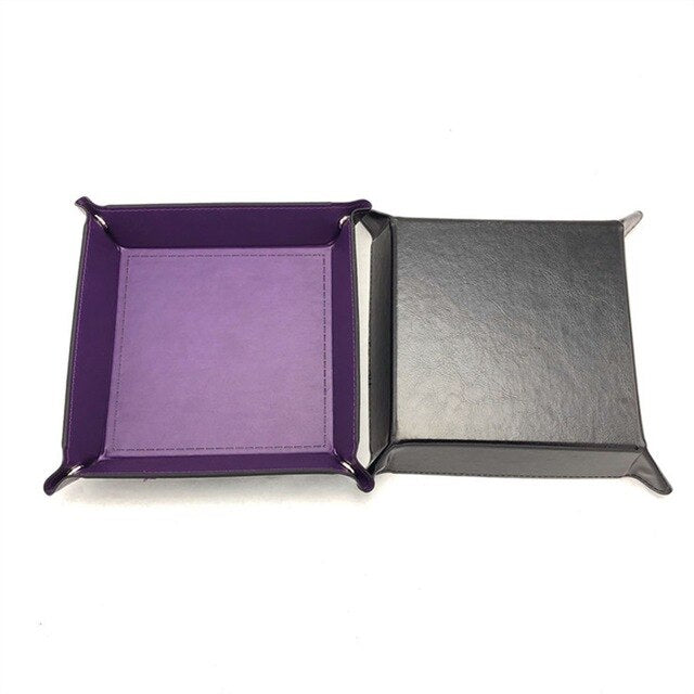 Foldable Storage Box PU Leather Square Tray